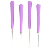 WEUVEB DIY Hand Drill Violet Diamond Tipped Bead Reamer 4Pcs 5.11X0.39X0.39In